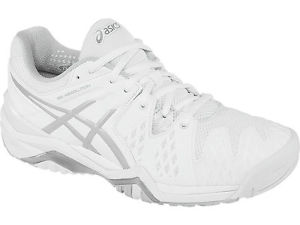 ASICS GEL Resolution 6 Women's Tennis Shoes - White/Silver - Authorized Dealer