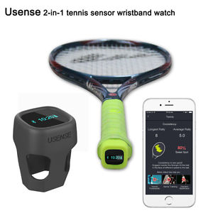 Usense 2-In-1 Smart Tennis Sensor Pedometer Watch Training Swing Data Analyzer