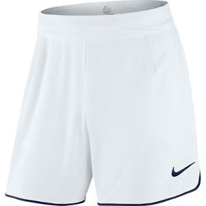 Nike 7" Gladiator Federer Tennis White/Navy Blue Shorts (729399 103) XL - $80