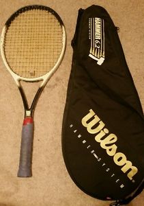 Wilson Dual Taper Beam Hammer System 6.2 Tennis Racket Racquet With Bag