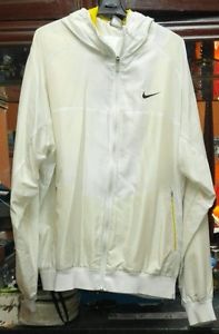 Rafael Nadal Nike Drifit Warmup Suit XL white with yellow accents Vintage EUC