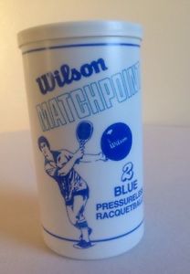 Wilson Blue Racquetballs Matchpoint  HTF NOS Pressure-Less Sealed VTG 4 Cans