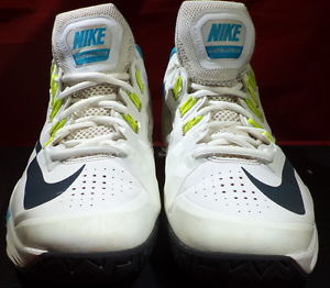 Nike  Men's Lunar Ballistec 1.5 Tennis Shoes White & Blue Size 6  705285-104