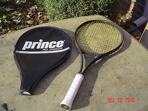 Prince Pro Oversize Alloy Tennis Racquet 4 1/8 Grip w Wilson Pro Overwrap /Cover
