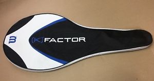 Wilson (K) FACTOR Tennis Racquet Case Cover with Shoulder Strap Black Blue White