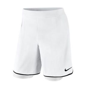 New Nike Mens Tennis GLADIATOR 2 IN 1 Medium SHORTS $70 White Black!