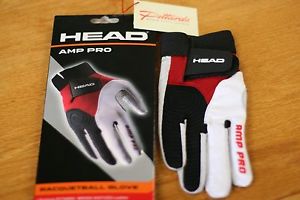 HEAD RACQUETBALL GLOVE AMP PRO , One Glove Only, LEFT Hand Size M MEDIUM