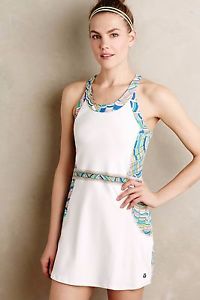 TRINA TURK Recreation White Azores scallop print tennis dress XL ~ NEW!