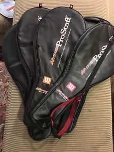 Wilson Hyper Pro Staff Tennis Racquet Cover Only Lot Of 5 3 Orange 2 Red