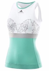 ADIDAS STELLA MCCARTNEY BARRICADE 40 MEDIUM TENNIS TANK TOP JOY GREEN WHITE