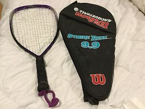 Wilson Strike Zone 9.9 Racquet Ball Racquet and case