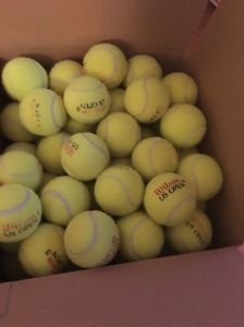 100 VERY GOOD INDOOR USED TENNIS BALLS-GIFT FOR YOUR DOG! WOW! DOGS LUV THEM