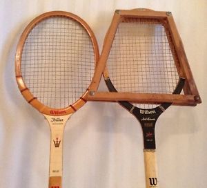 2 Vintage Jack Kramer Wooden Tennis Racquets-Autograph and Flight