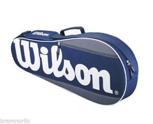 Wilson Tennis Equipment Bag - Free 2 Day Shipping - Holds Up To 3 Rackets - BLUE