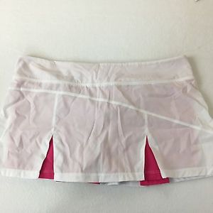 Bolle Pink White Tennis Skirt Size XL Zippered Back Skort Golf I5