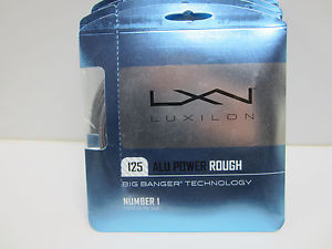 **NEW**  LOT OF 4 SETS LUXILON ALU POWER ROUGH 125 (16L) TENNIS STRING