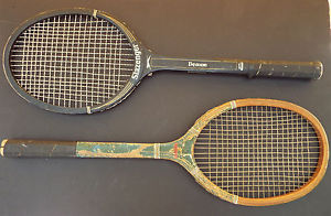 VintageG RAWLINGS "NORMANDY" & SLAZENGER "DEMON" Wood Tennis Racket