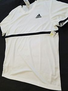 Adidas  Tennis Mens AI0746 Court Tee, White/Black. Size Large