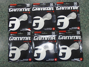 6 Gamma MOTO 16g Tennis Strings