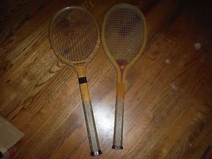 WRIGHT & DITSON The Hub & Narragansett Thirty Vintage Wooden Tennis Rackets