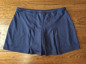 Bolle Womens Blue Pleated Athletic Tennis Skort Size XL