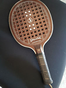 Vintage Spalding Championship Model Wood Paddle Ball Racquet