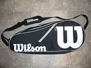 Wilson Tennis Equipment Bag - Holds 2 Rackets - BLACK