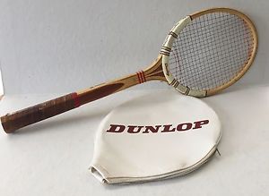 VINTAGE....DUNLOP MAXPLY FORT TENNIS RACQUET with COVER ENGLAND GRIP 4 5/8