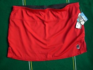 DUC W0905 Double-Double Reversible Pull-on Skirt Red/Black XL NEW NWT