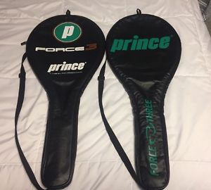 2 PRINCE FORCE 3  GRAPHITE TENNIS RACQUET W/COVER; IN AWESOME 