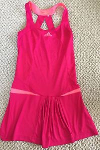 Adidas Adizero Formation Fushia & Orange Tennis Fitness Dress Size XS MINT