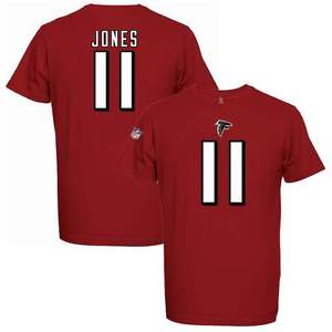 Majestic Julio Jones #11 Atlanta Falcons Admissibles Récepteur NFL T-Shirt rouge