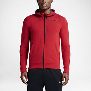 NIKE DRY MEN'S TRAINING HOODIE JACKET  $75 742210-657 SIZE L XL UNI RED