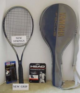 Yamaha Focus 20 MP Tennis Racquet 4 5/8 - NEW STRINGS/GRIP + EUC