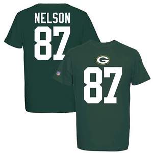 Majestic Jordy Nelson #87 Vert Bay Packers Admissibles Récepteur NFL T-Shirt