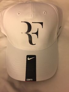 ROGER FEDERER DRI FIT HAT WHITE W/ BLACK RF ON FRONT LEGACY 91