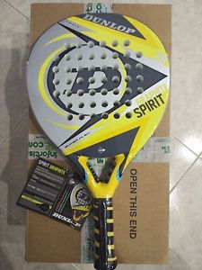 PALA PADEL DUNLOP SPIRIT NUEVA 38MM, CON ETIQUETAS, FUNDA Y PELOTAS