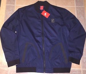 NIKE TENNIS Court Bomber Dri-Fit Tech Shell Jacket Mens Large Warmup Cooldown