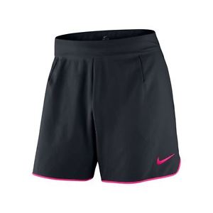 NIKE COURT FLEX TENNIS SHORT - BLACK/HYPER PINK