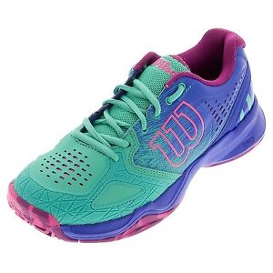 Wilson Women's Kaos Comp Green/Blue Iris/Pink 10 B(M) US