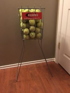 Gamma Hi-Rise Ballhopper 75 Silver Tennis Ball Hopper Basket & Used Tennis Balls