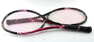 Set Of 2 WILSON Blade 98 Black And Red Tennis Racquets