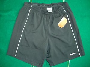 Wilson WR1021700 Men's 9" Basic Woven Shorts Black L NEW NWT Thailand