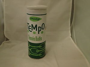 1970s - 1980s Dunlop TEMPO tennis balls tin can unopened