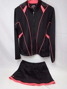 Bolle two piece Tennis outfit, LS light weight jacket (M) and matching Skort (S)