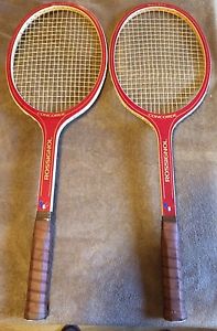 2 Vintage Rossignol Concorde Wooden Tennis Racquets