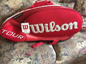 *NEW* Wilson Tour V Red 9 Pack Tennis Bag!