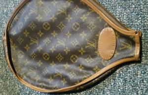 Rare AUTHENTIC LOUIS VUITTON LV LOGO MONOGRAM TENNIS Speedy Racquet  Cover~$785