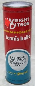 Vintage WRIGHT & DITSON Championship TENNIS BALLS in UNOPENED Key Wind CAN