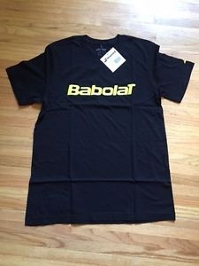 Babolat Tennis Team T Shirt Black 100% Cotton Size Large - NEW